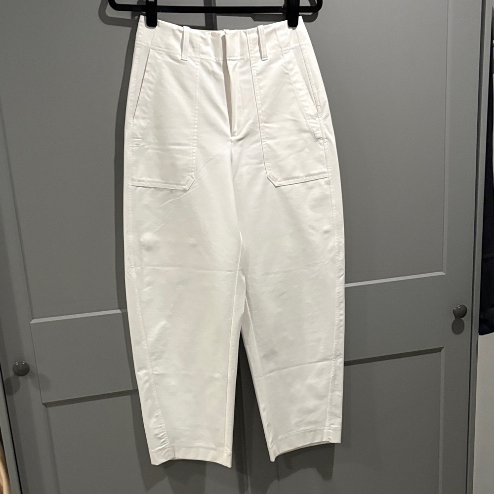 Athleta White High-Waisted Barrel  Pants